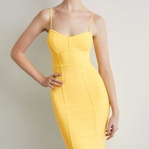 BCBG Yellow Bodycon Dress